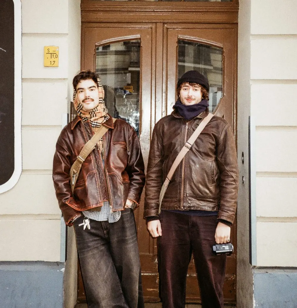 Darkroom team standing in front of a doorway