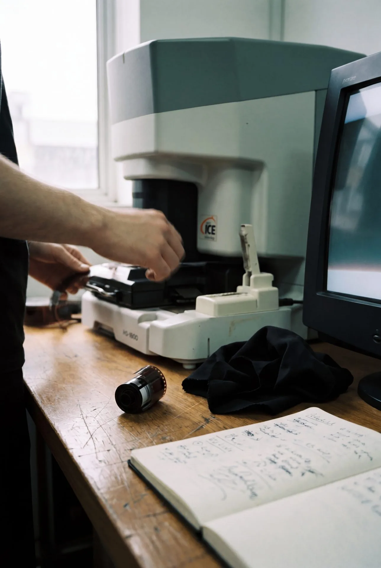 Loading film into the Noritsu scanner